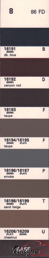 1986 Ford Paint Charts Rinshed-Mason 3